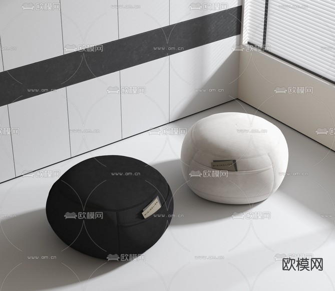 沙发凳 矮凳3d模型下载