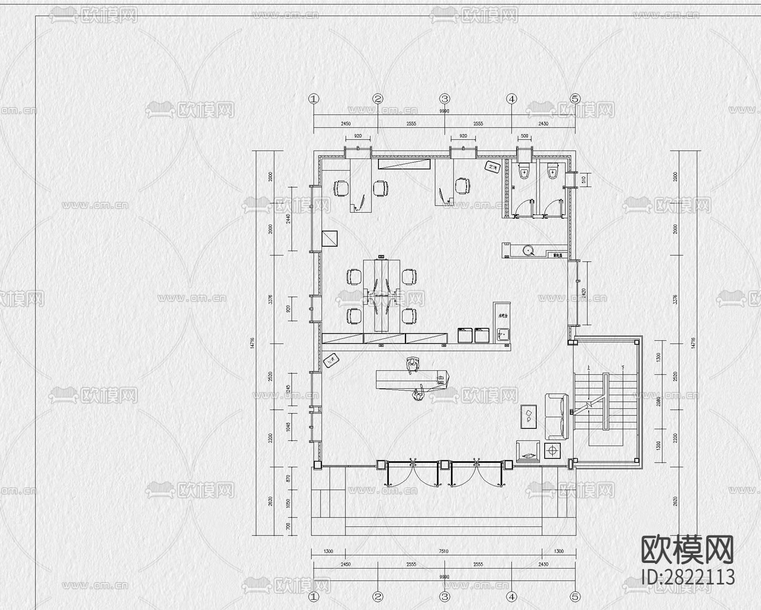 集装箱活动板房cad施工图下载（渲染图2）