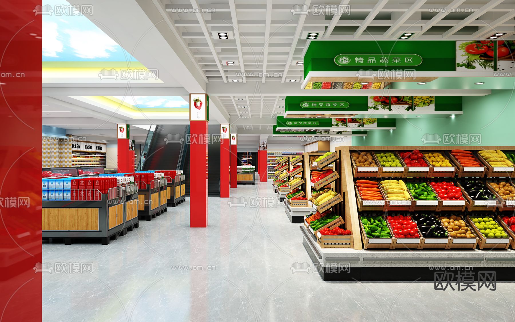 商场超市3d模型下载（渲染图6）