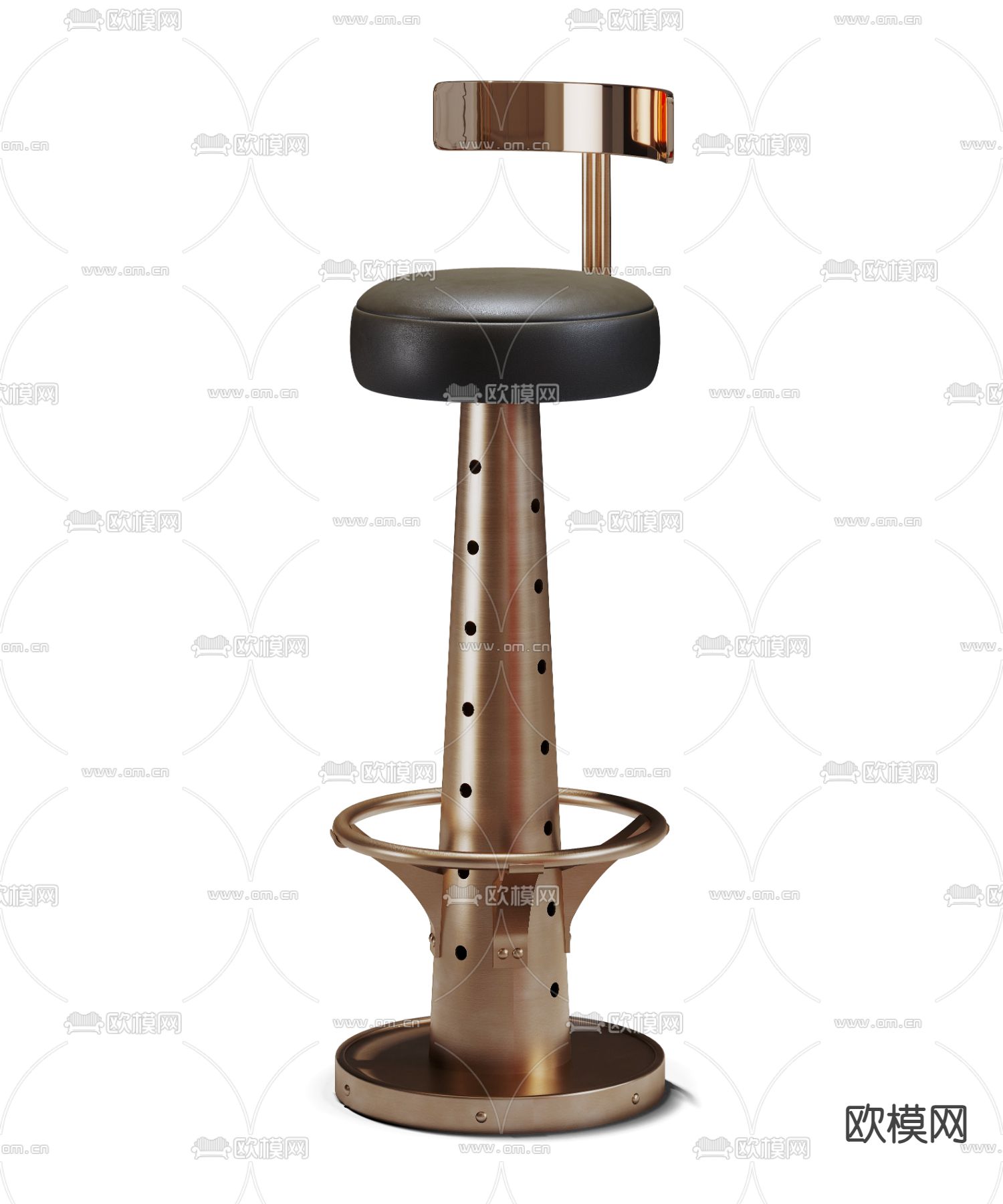 工业风吧椅 吧凳3d模型下载（渲染图2）