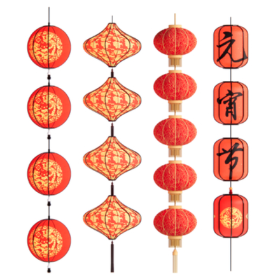  中式灯笼su模型 
