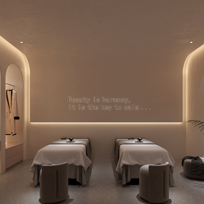  SPA护理房 美容院su模型 