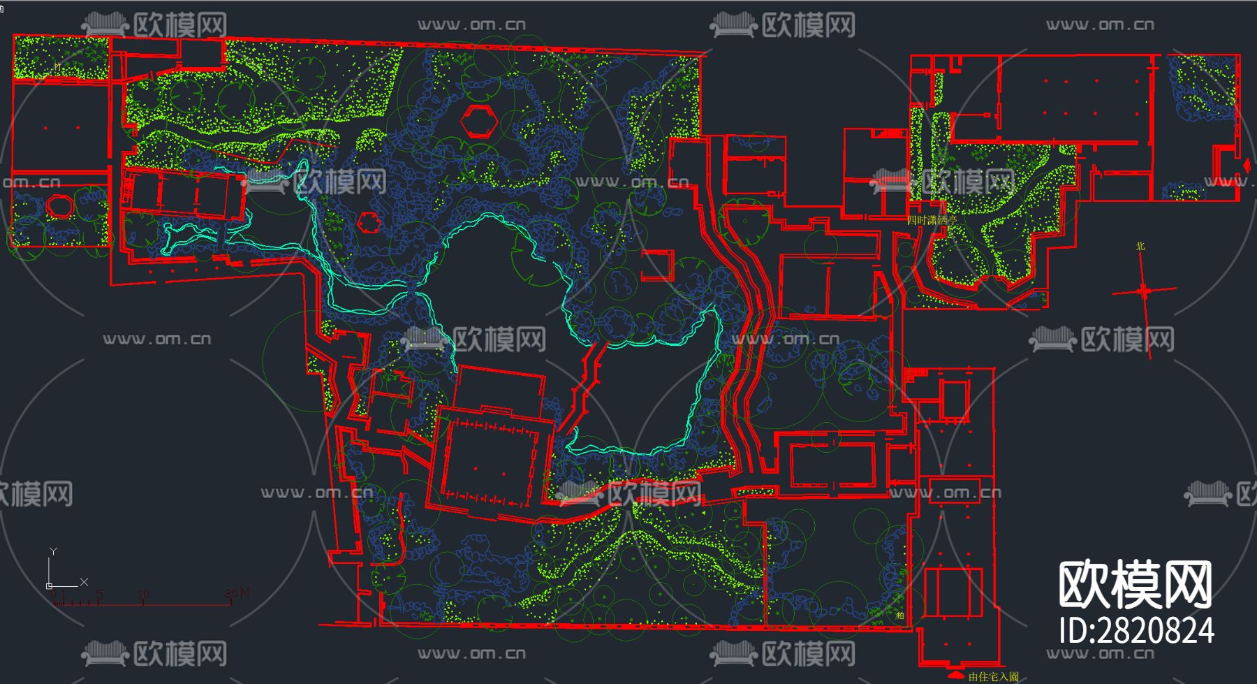 苏州园林景观cad施工图下载（渲染图8）