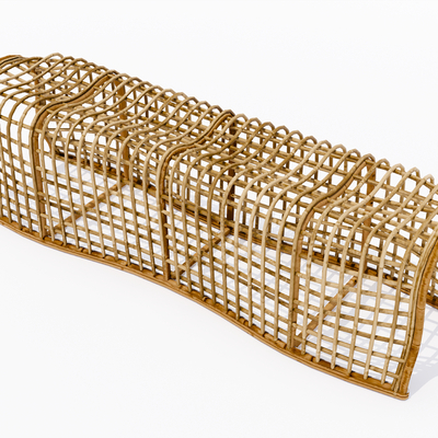  户外藤编椅su模型 