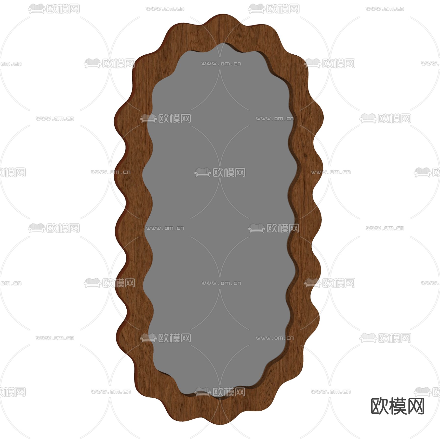 北欧装饰镜 镜子 全身镜su模型下载（渲染图2）