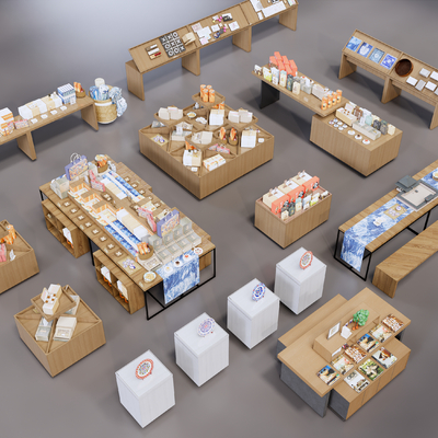 展台 书架su模型