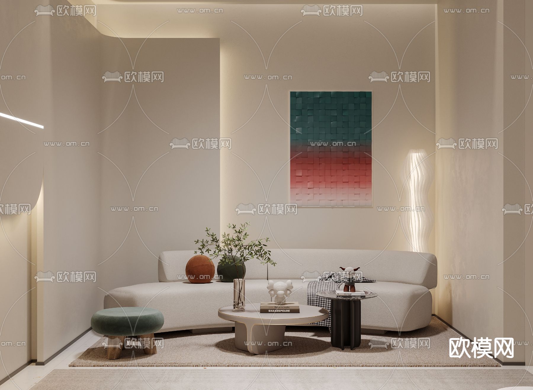 侘寂SPA 护理房3d模型下载（渲染图3）