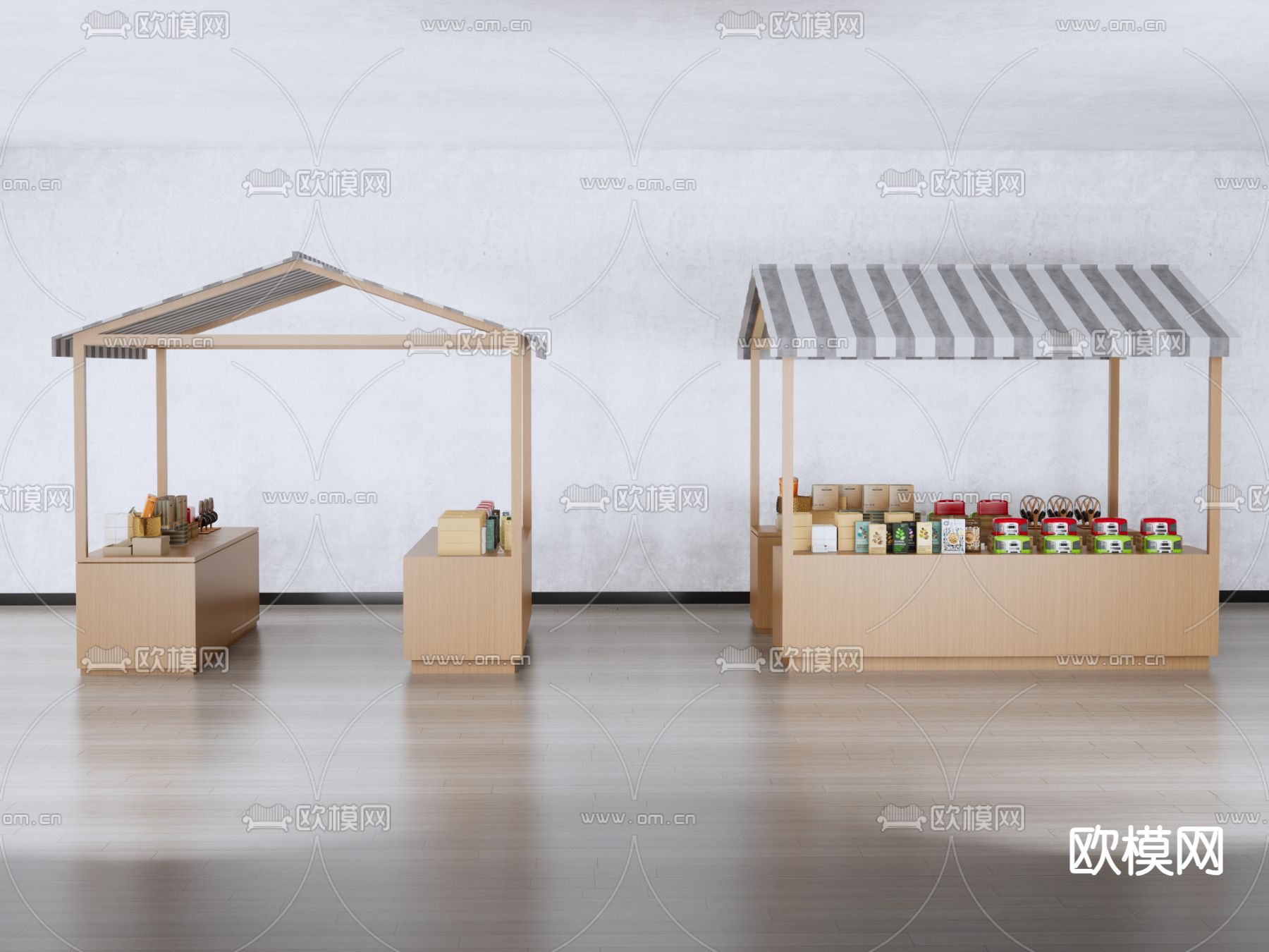 售卖摊位 文创产品展柜su模型