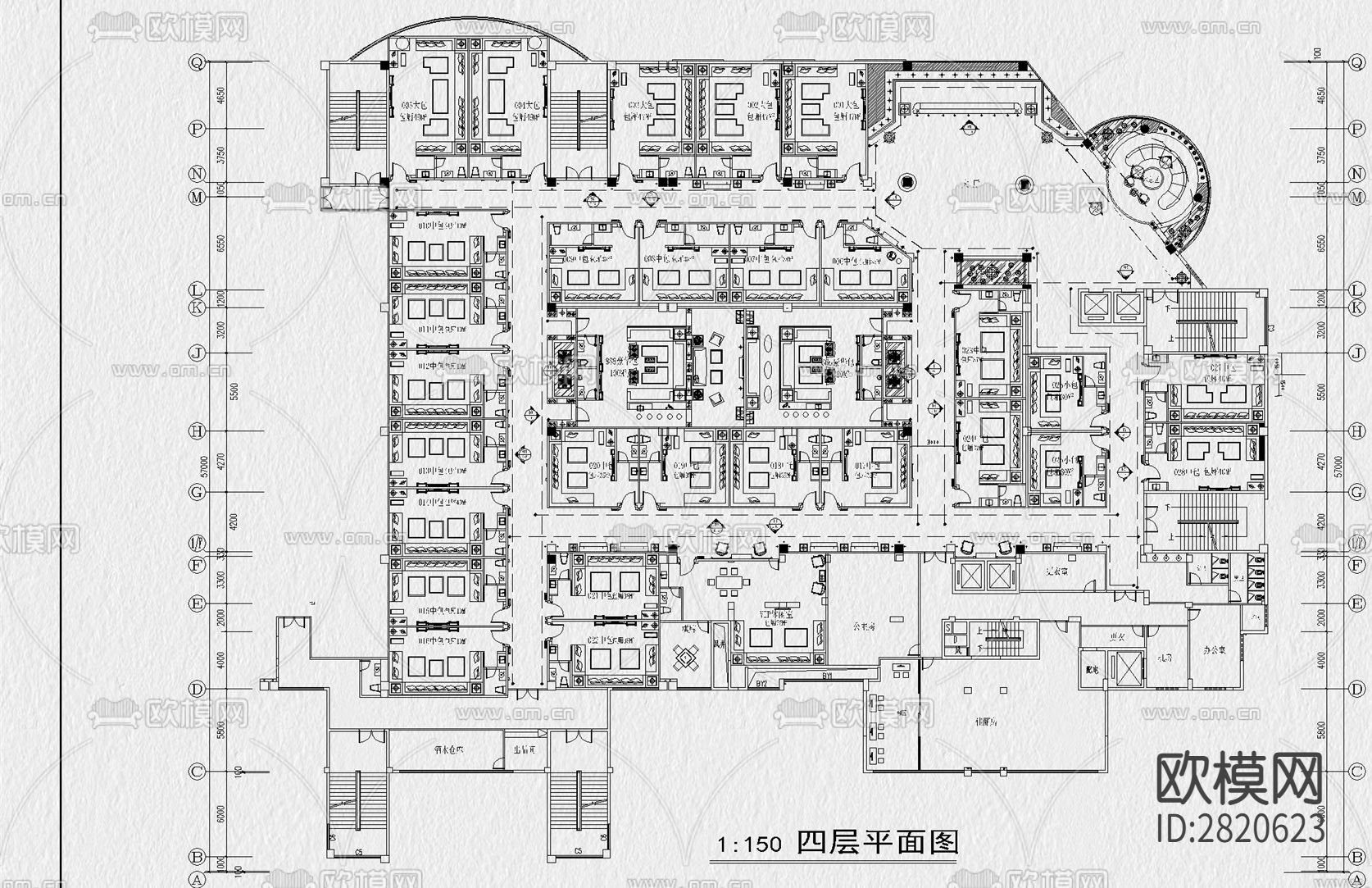 酒吧KTVcad施工图下载（渲染图2）