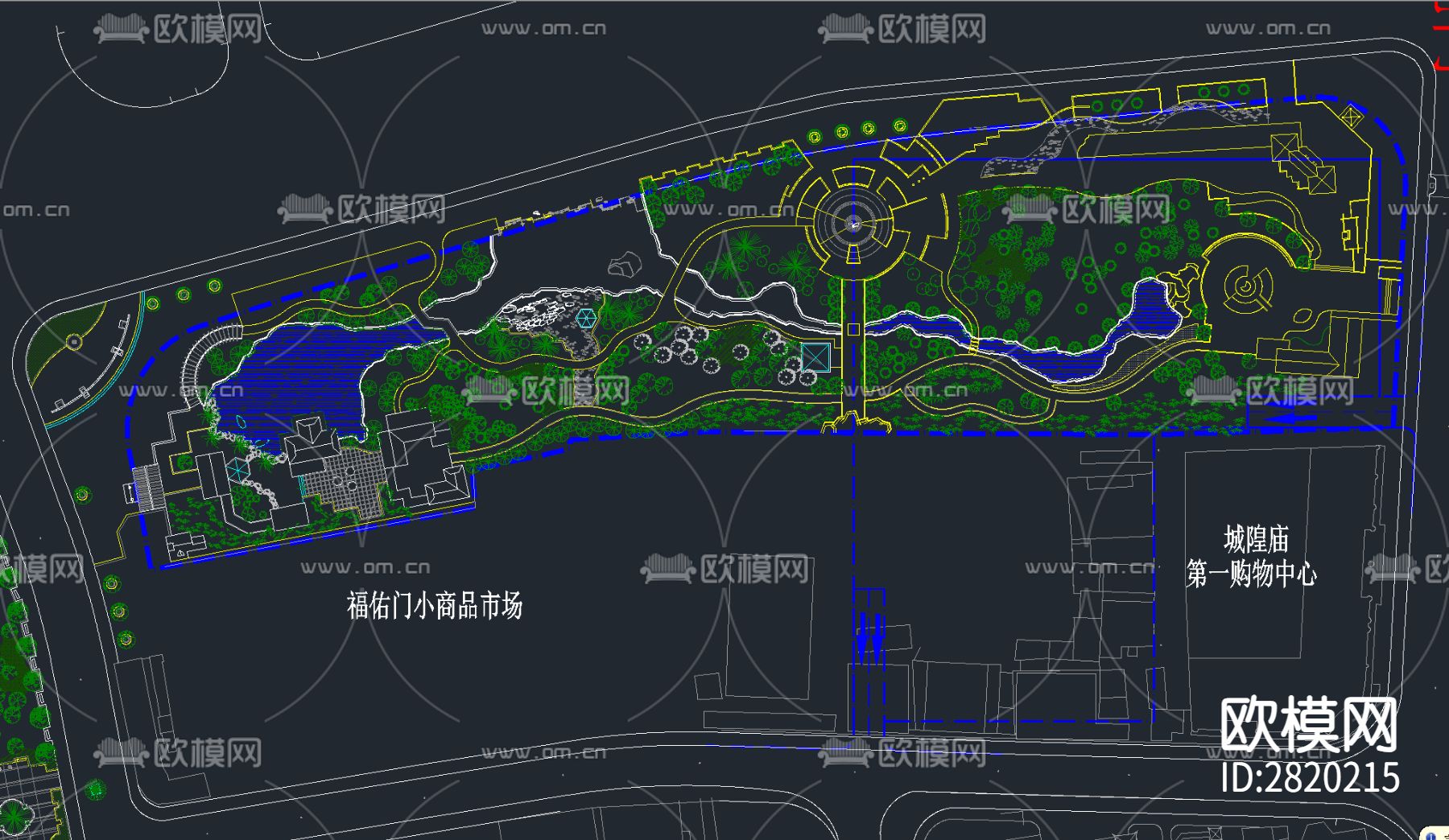 80套最新公园广场景观全套cad施工图下载（渲染图8）