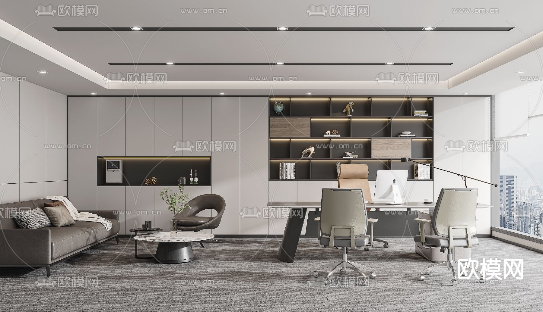 总经理室 董事长室3d模型下载