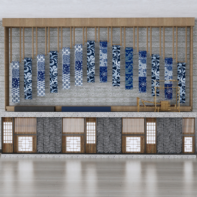 文创展柜 展台su模型