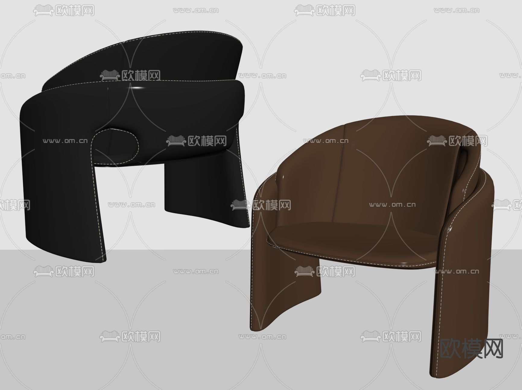 Minotti 休闲椅su模型下载（渲染图2）