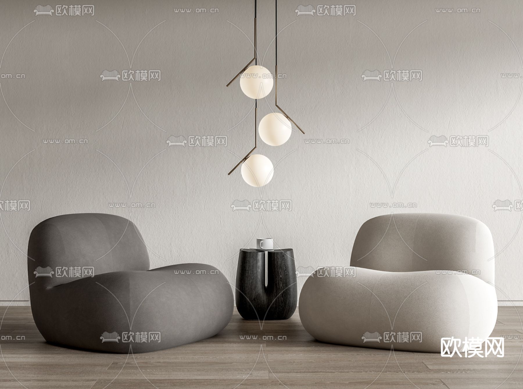 Ligne Roset Pukka 懒人沙发 软体沙发3d模型下载