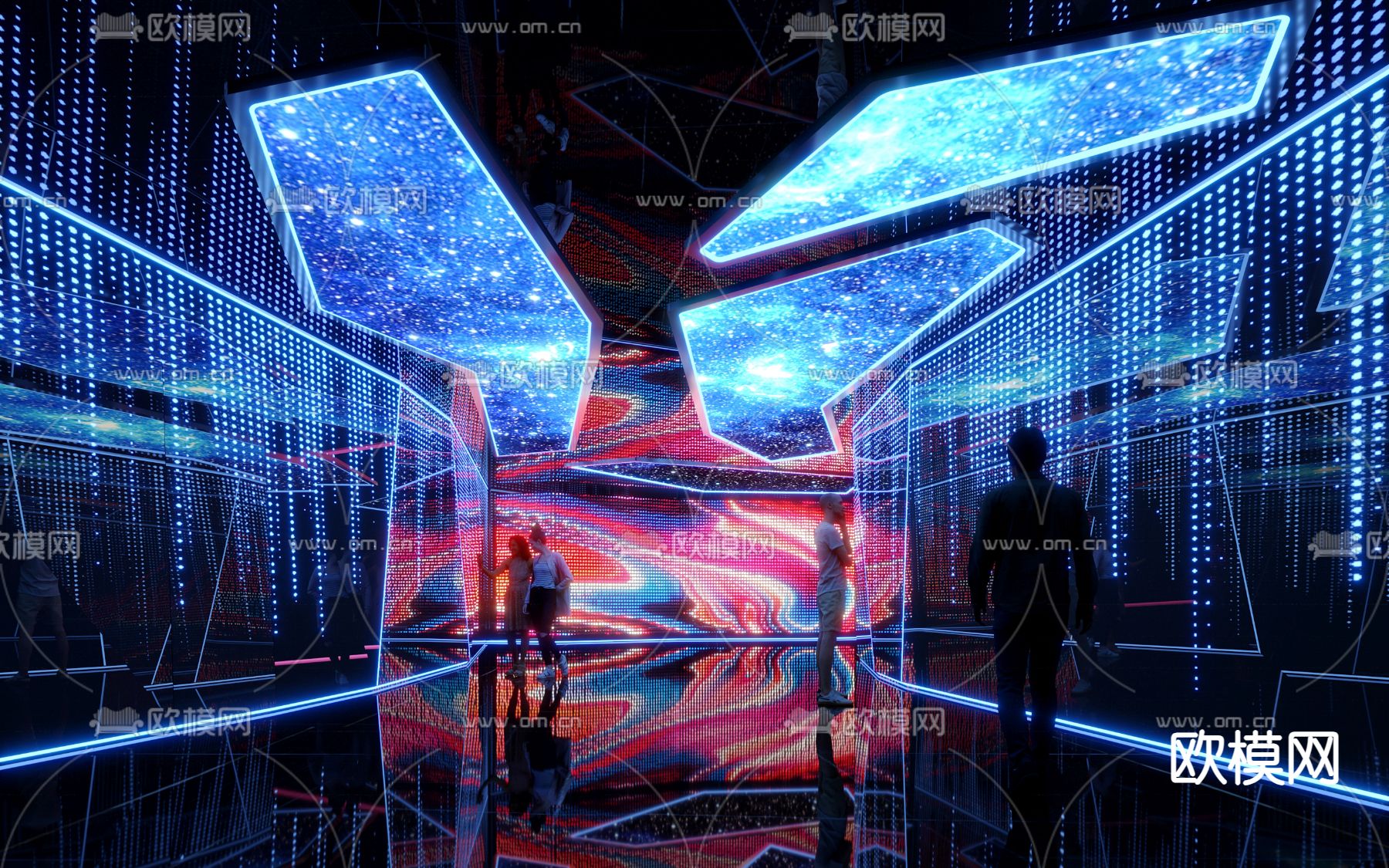 KTV过道 走廊3d模型下载