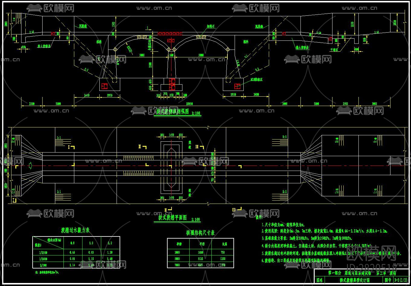 农田水利工程cad施工图下载（渲染图2）