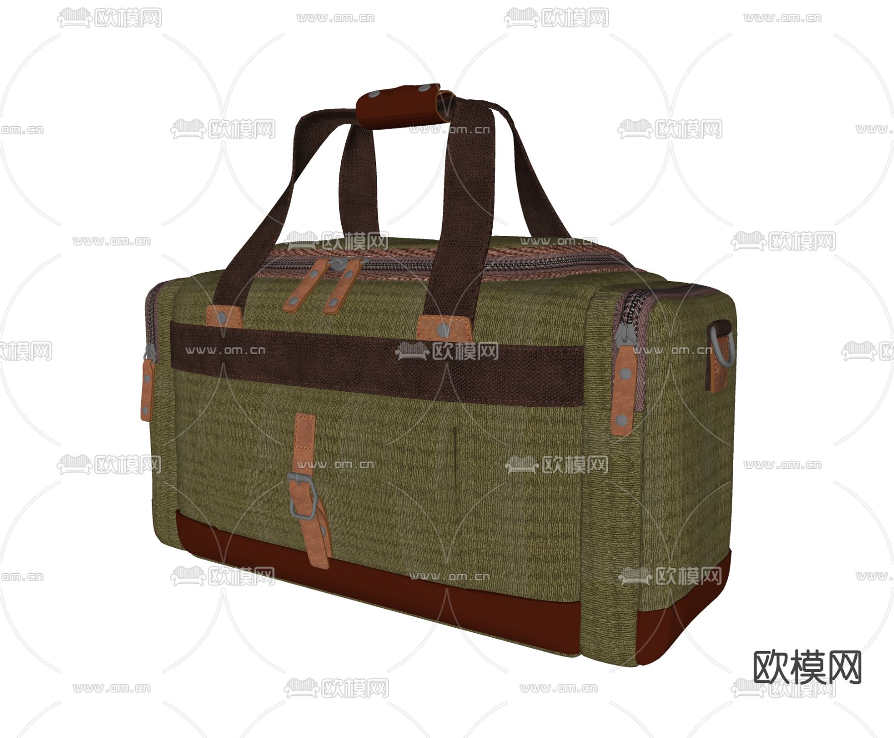旅行包 手提包su模型下载（渲染图2）