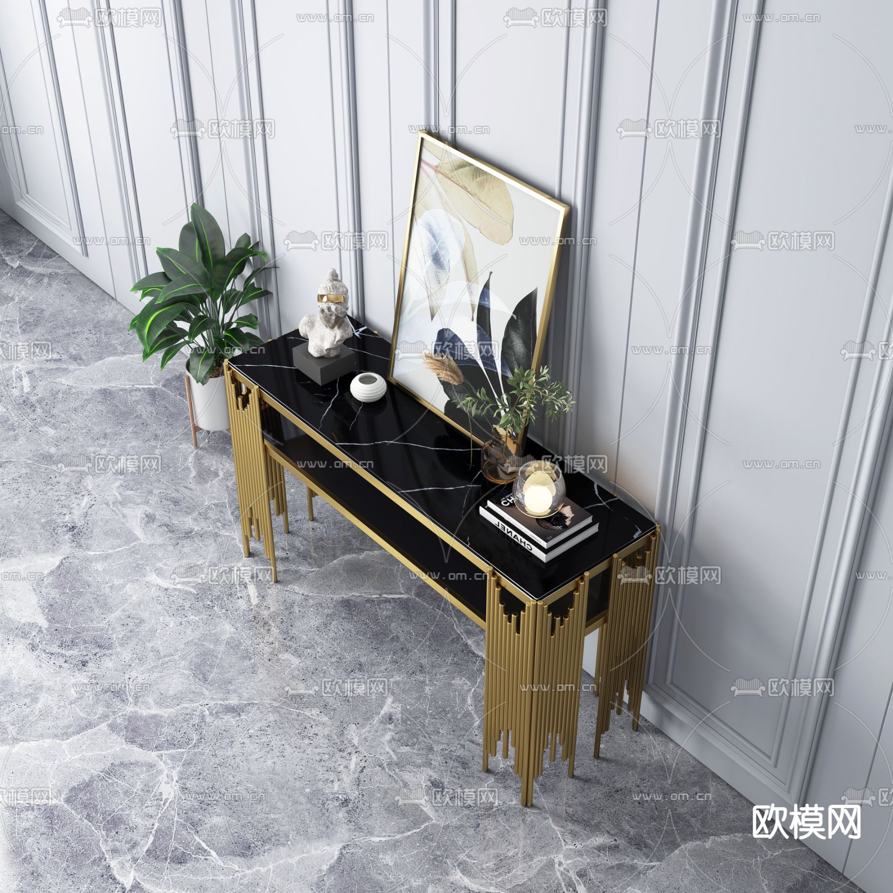 端景台 条案3d模型下载（渲染图3）