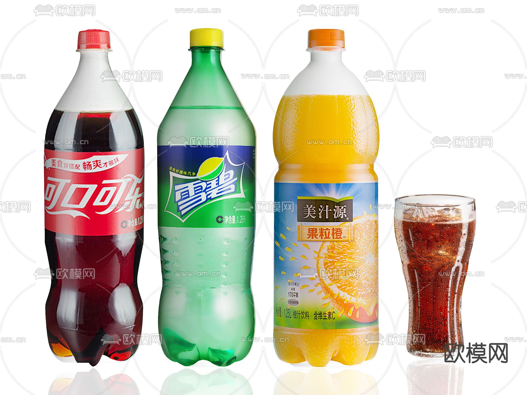 饮料 汽水 饮料桶 杯子3d模型下载（渲染图1）