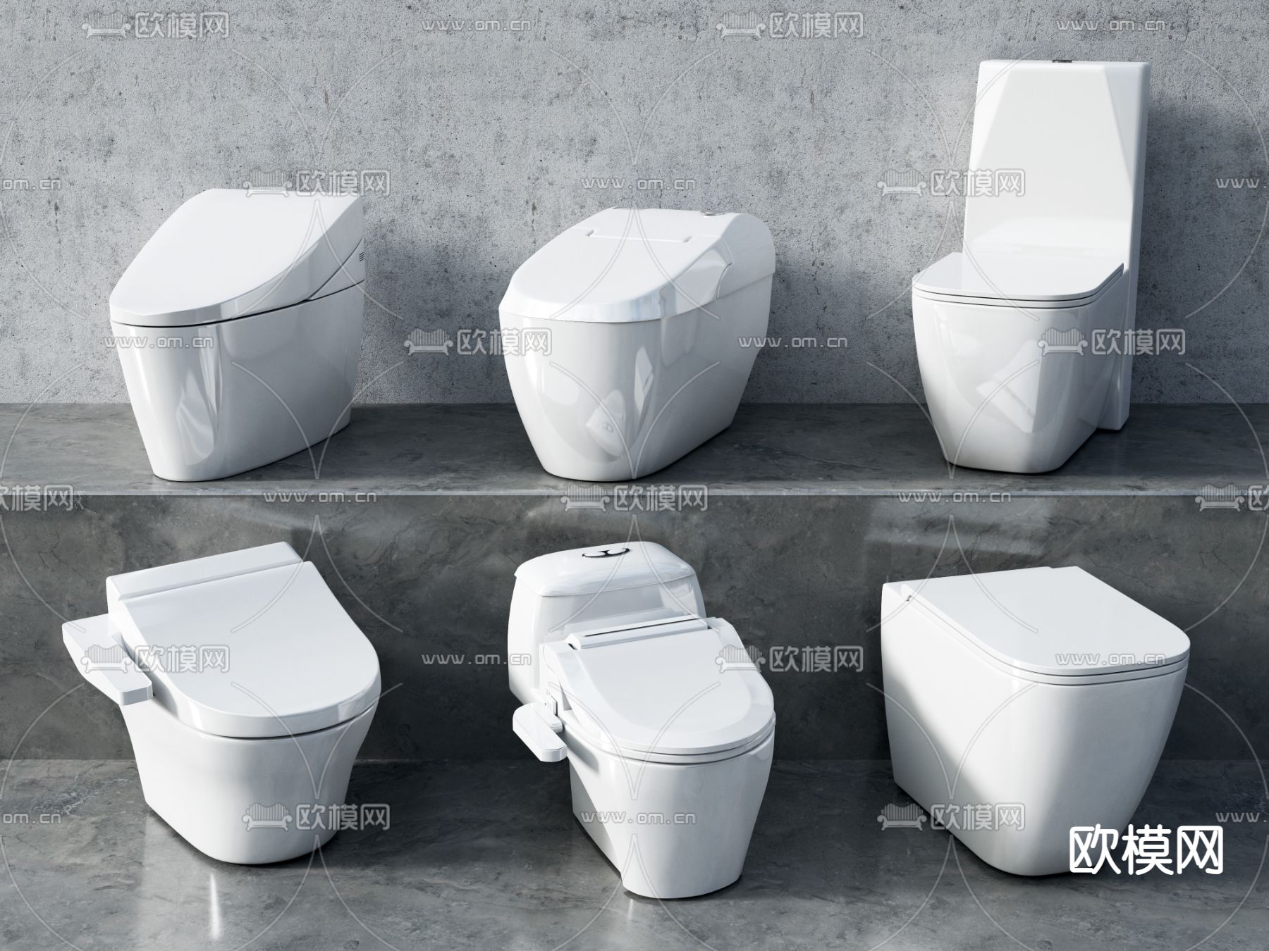 马桶 坐便器3d模型下载