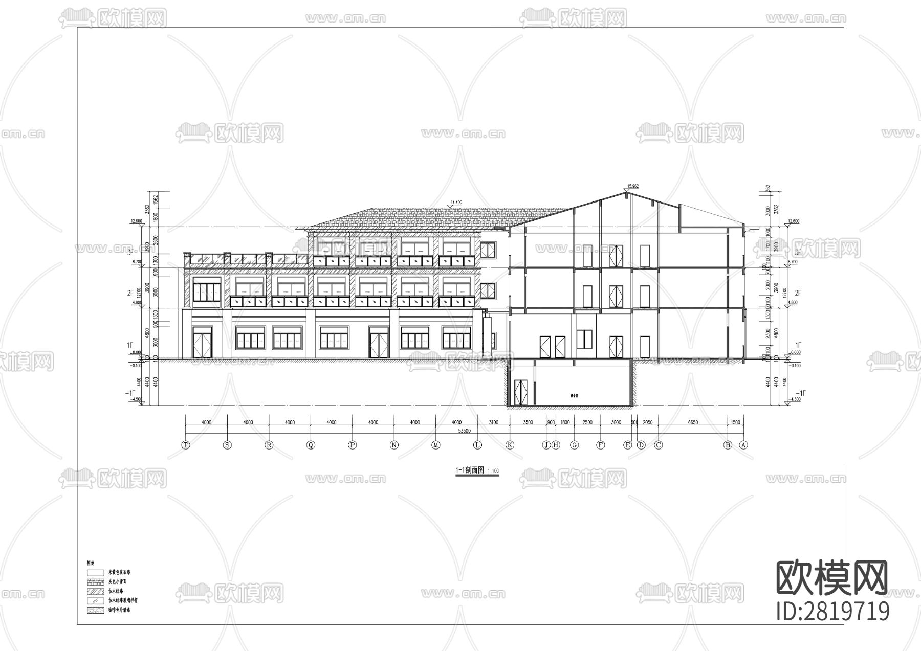 第十特困供养设施（敬老院）建设项目cad施工图下载（渲染图1）