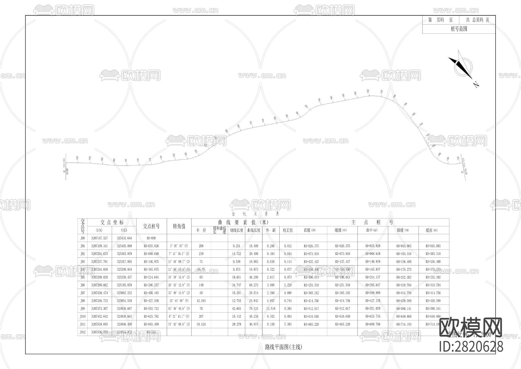 李市镇五条农村公路建设项目cad施工图下载（渲染图2）