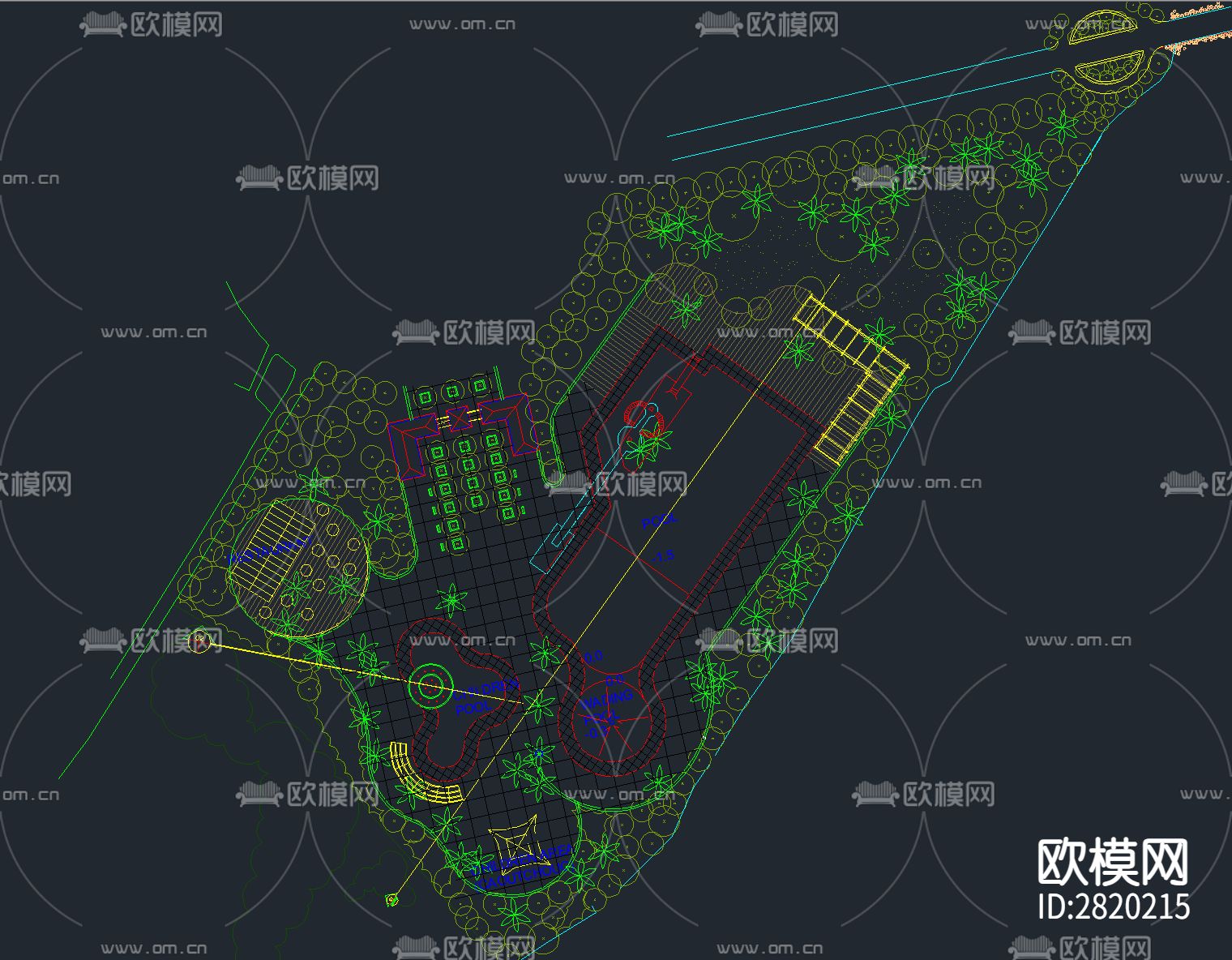80套最新公园广场景观全套cad施工图下载（渲染图9）