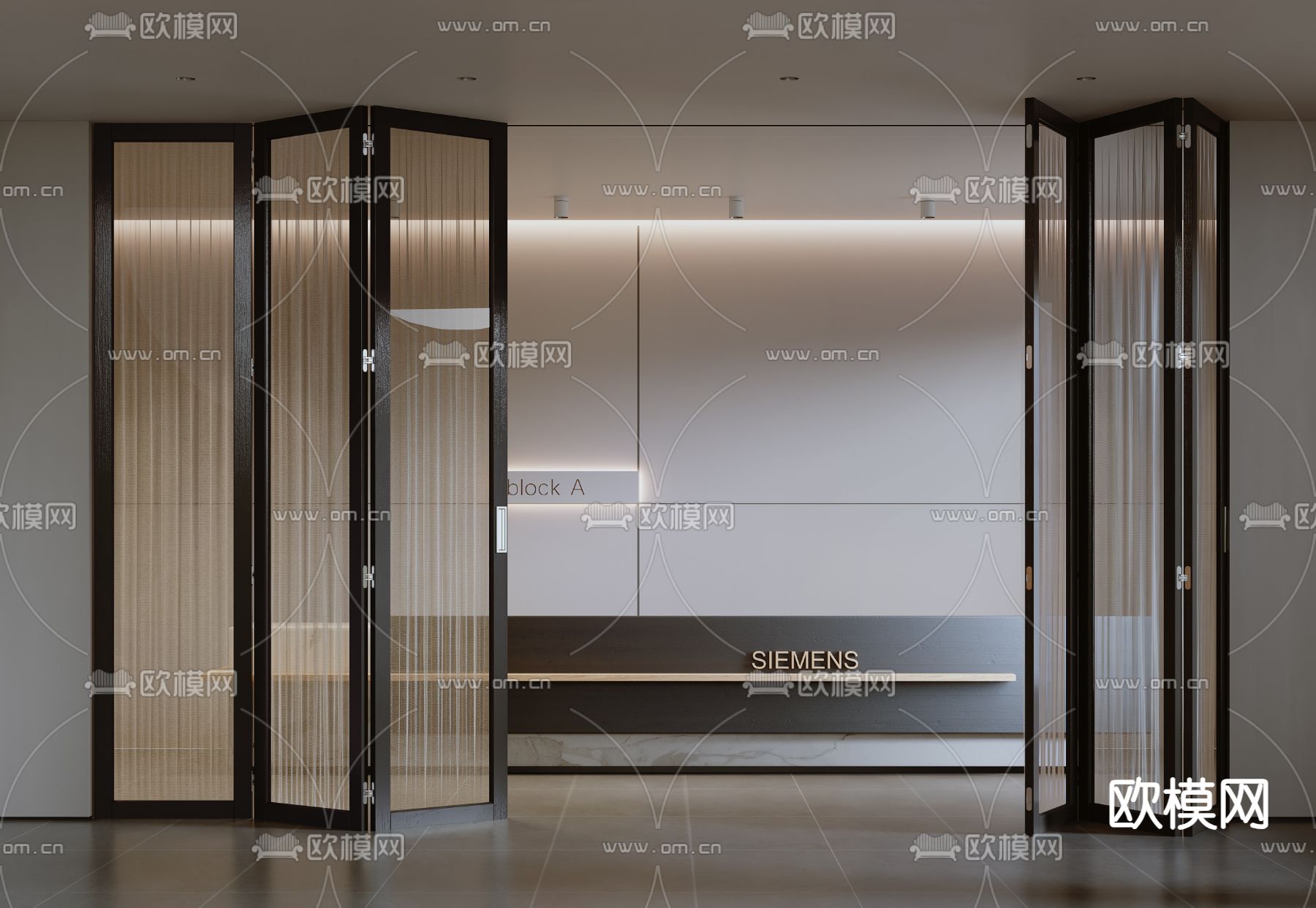 折叠门 多联移门3d模型下载_ID14255094_3dmax免费模型-欧模网