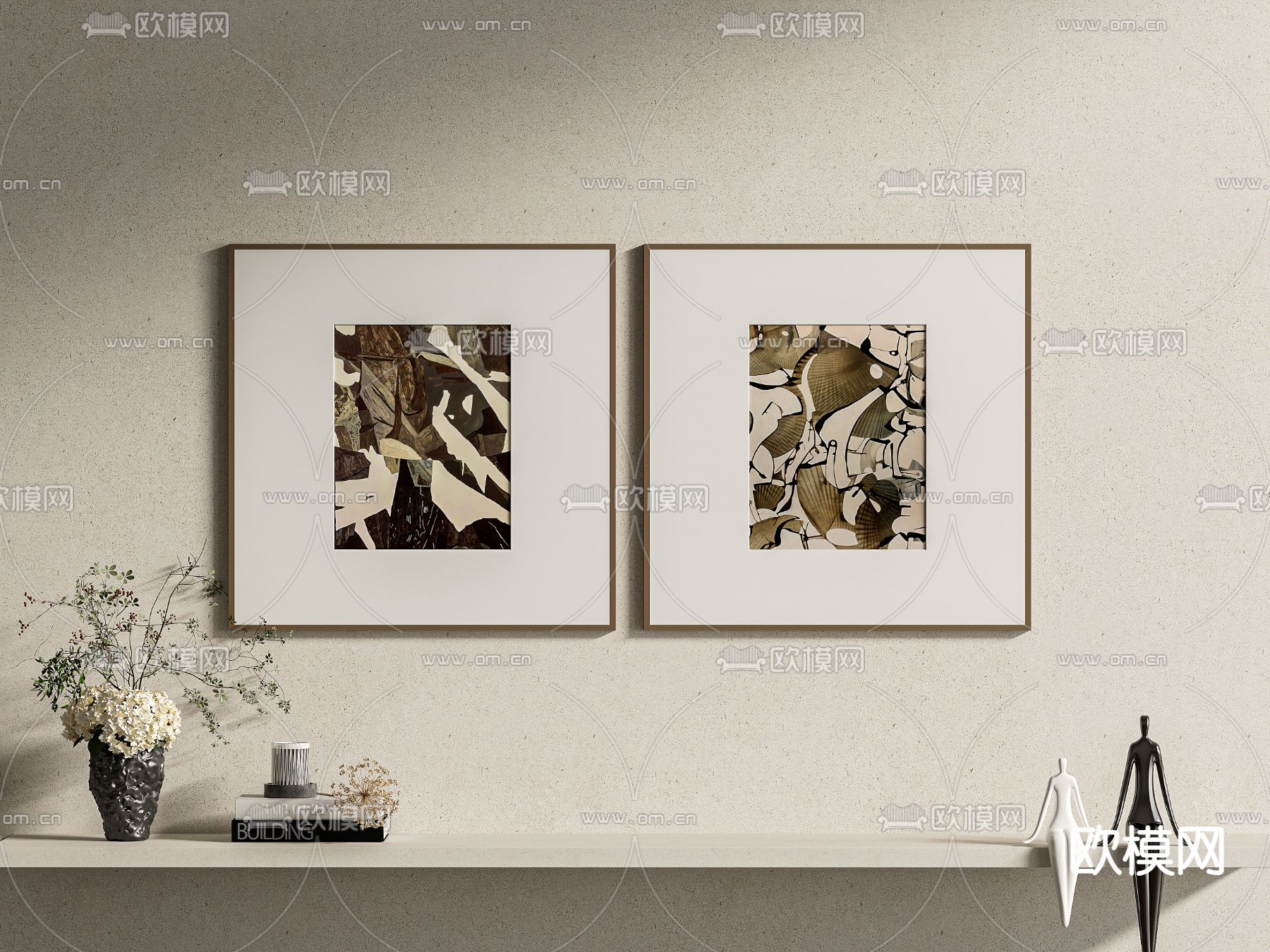 装饰画 抽象画3d模型下载