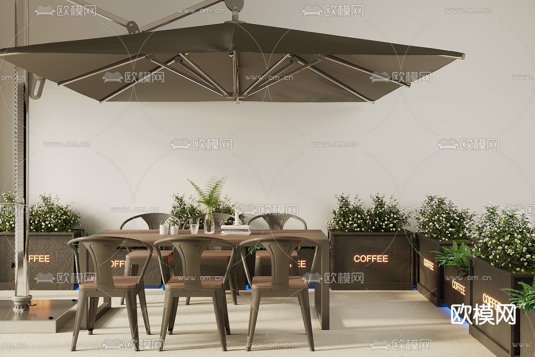 户外桌椅 咖啡桌 外摆3d模型下载