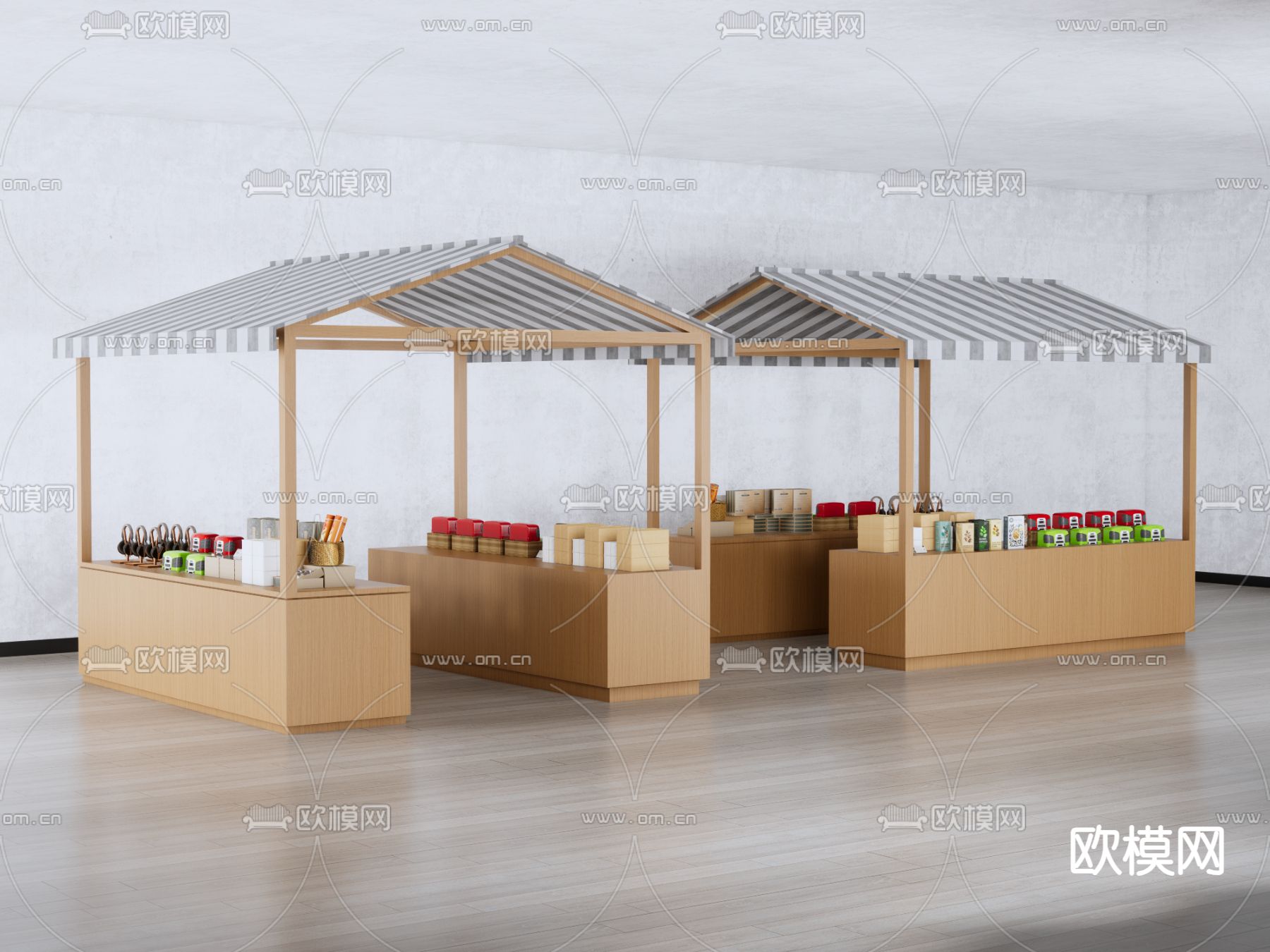 售卖摊位 文创产品展柜su模型