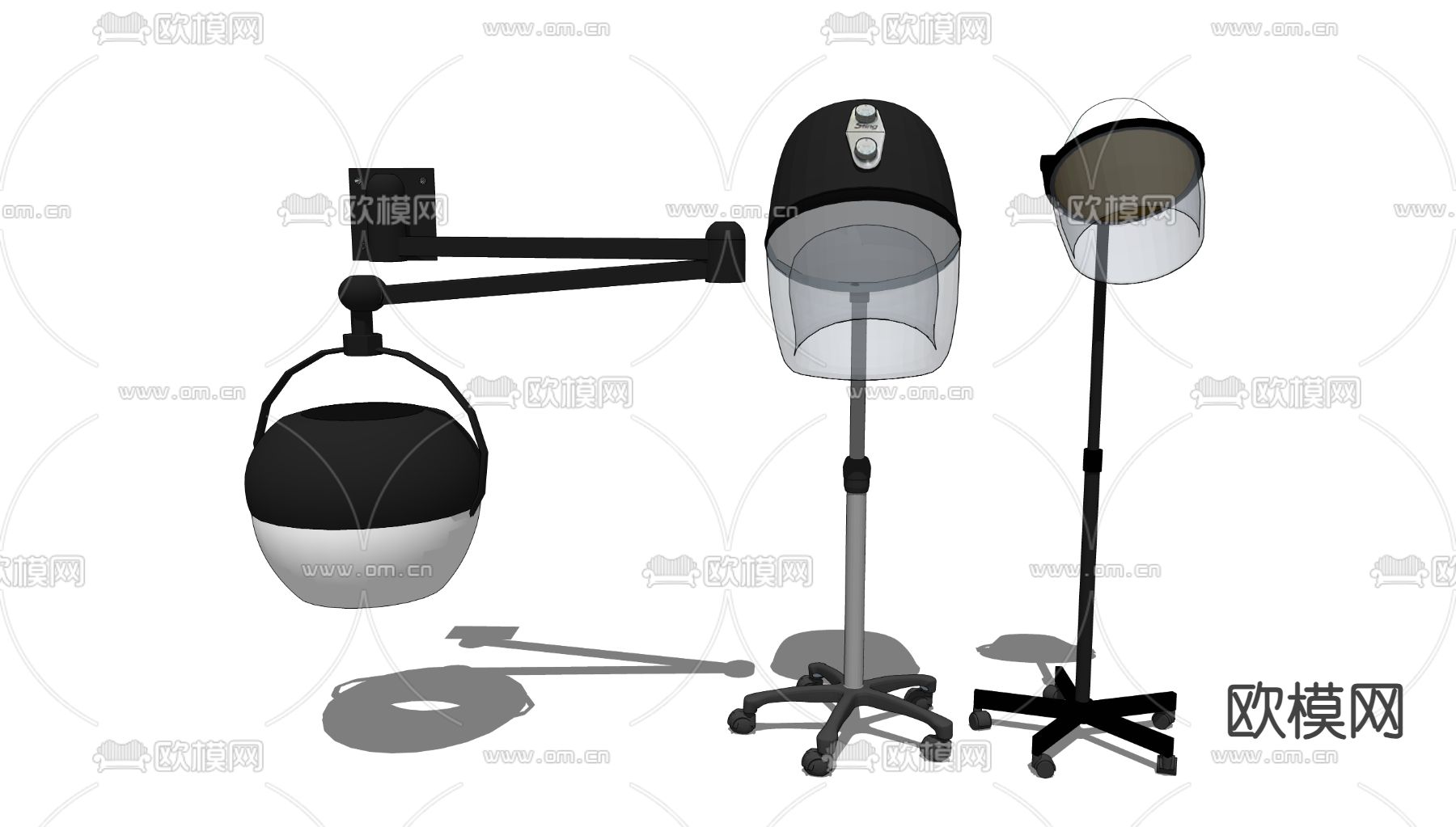 烫发机 美发器材su模型下载