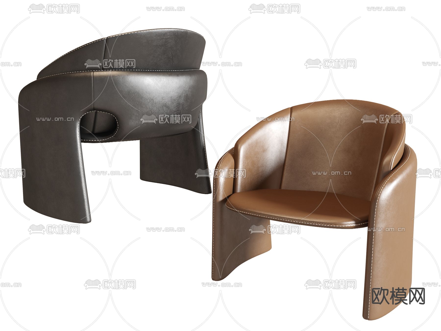 Minotti 休闲椅su模型下载（渲染图1）