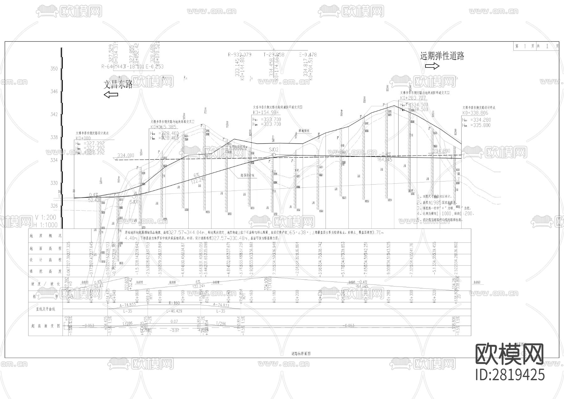 文博书香东侧支路项目cad施工图下载（渲染图7）