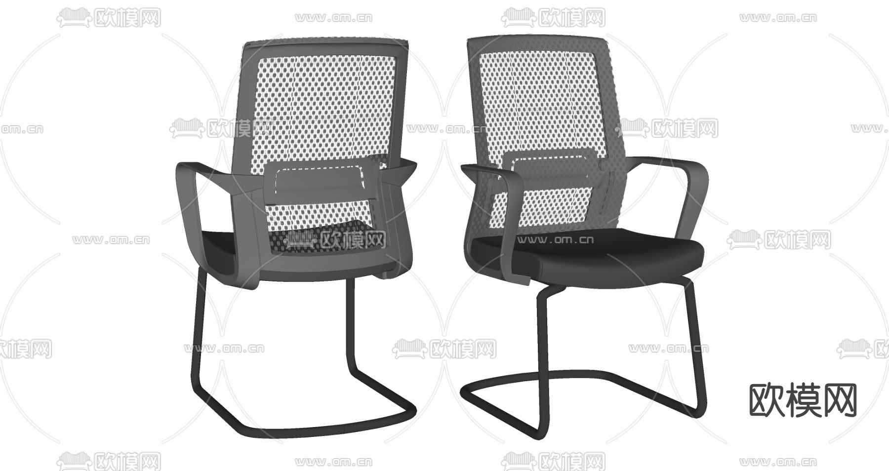 职员椅 办公椅su模型下载