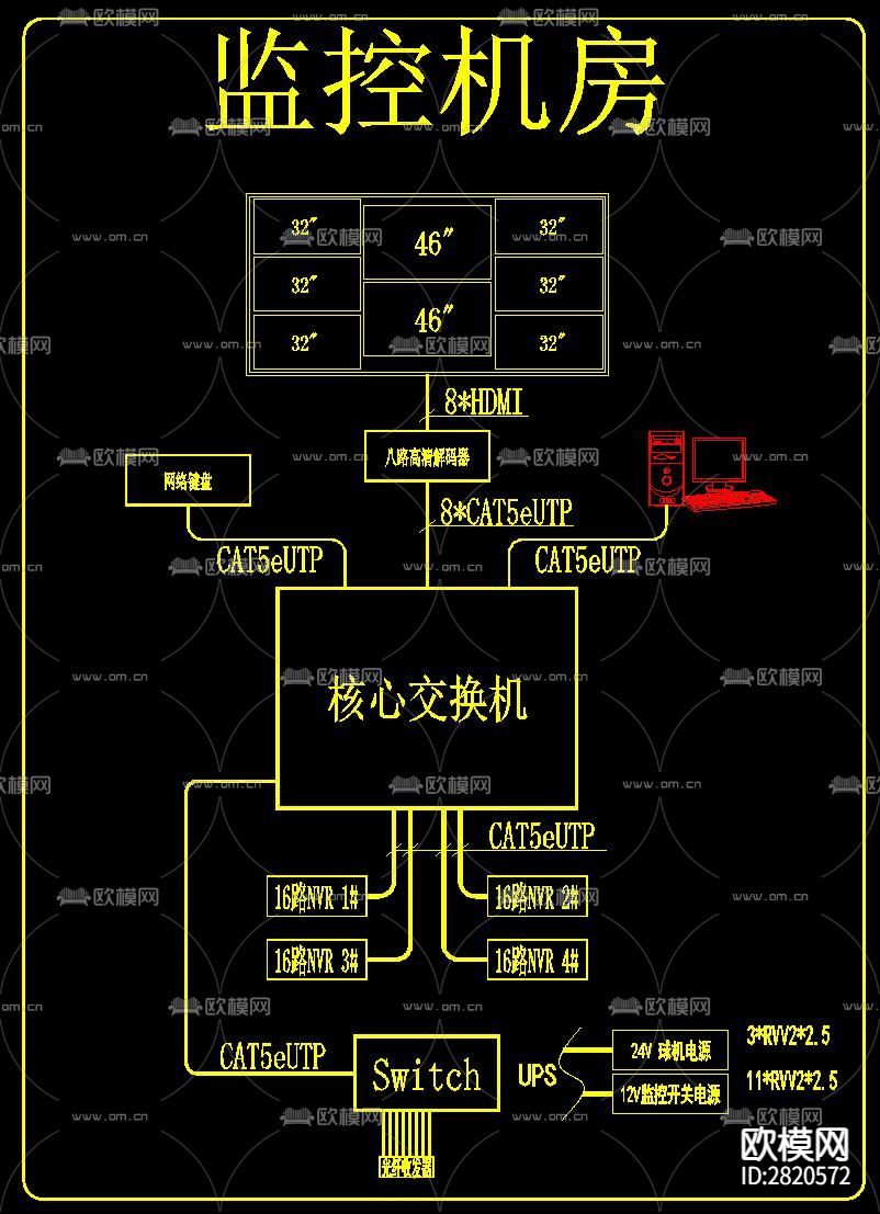 LED屏cad大样图下载（渲染图4）