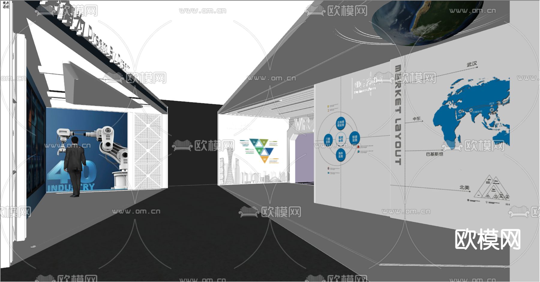 现代科技展厅su模型下载（渲染图5）