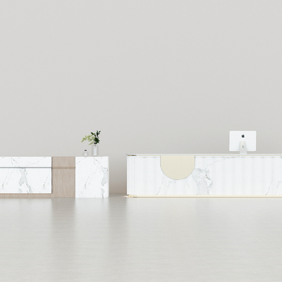  接待台 服务台su模型 