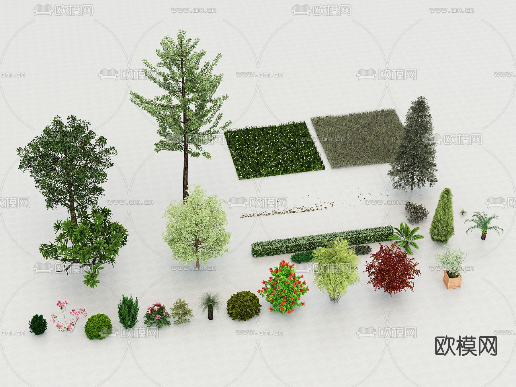 草地 草坪su模型下载（渲染图1）