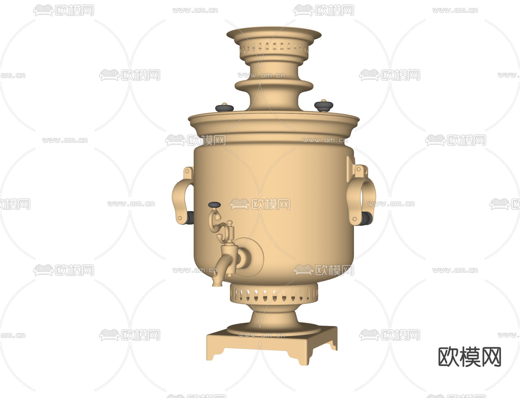 欧式古典啤酒桶su模型下载（渲染图2）