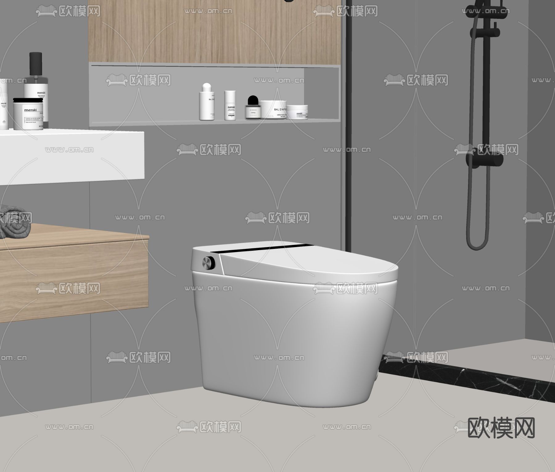 马桶su模型下载（渲染图2）