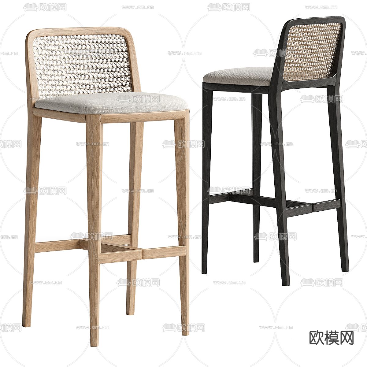 现代吧椅 吧凳3d模型下载（渲染图2）