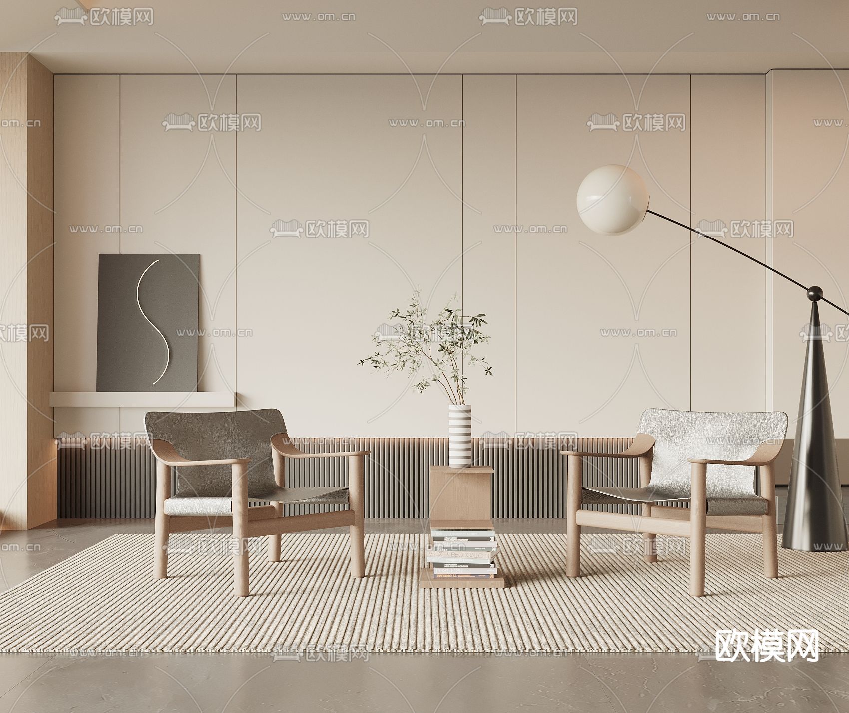 北欧椅子 休闲椅3d模型下载