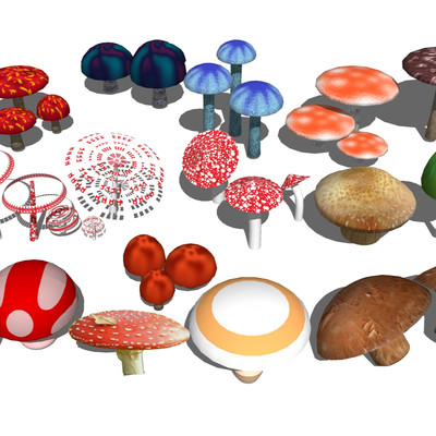  蘑菇 香菇su模型 