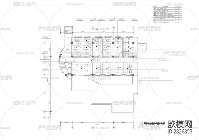 西南大學(xué)出版社舊樓改造cad施工圖下載(渲染圖4)
