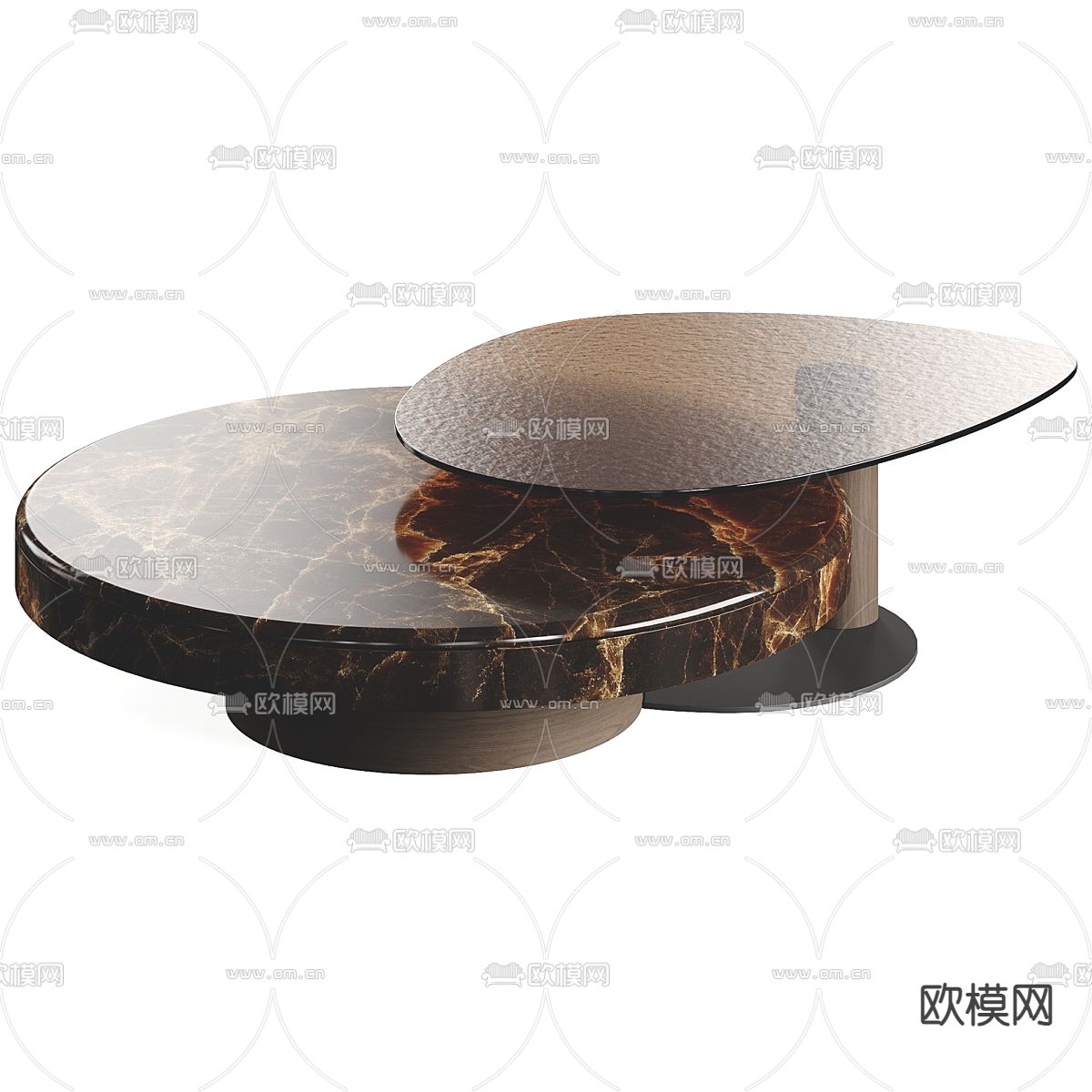 子母茶几3d模型下载