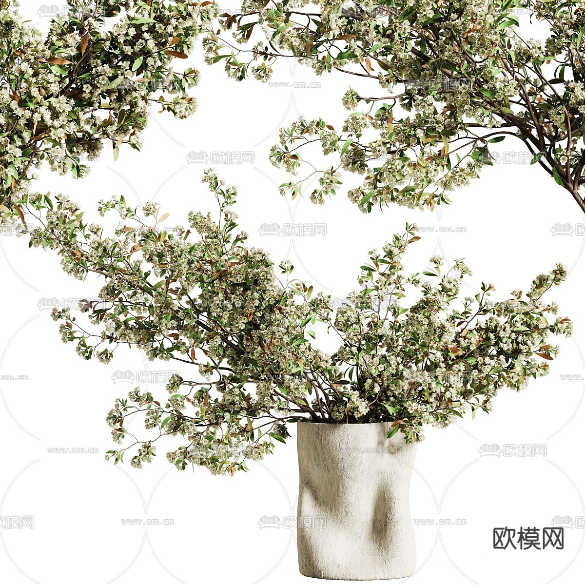 花瓶 花艺 花卉 插花3d模型下载（渲染图1）