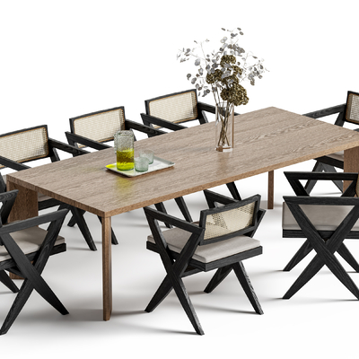  Cassina  餐桌椅su模型 