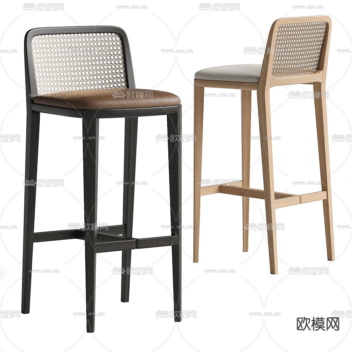 现代吧椅 吧凳3d模型下载（渲染图1）