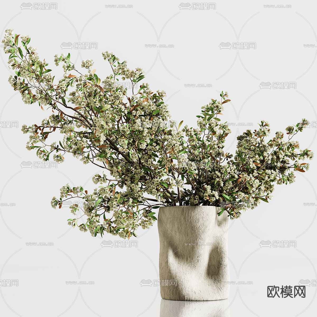 花瓶 花艺 花卉 插花3d模型下载（渲染图3）